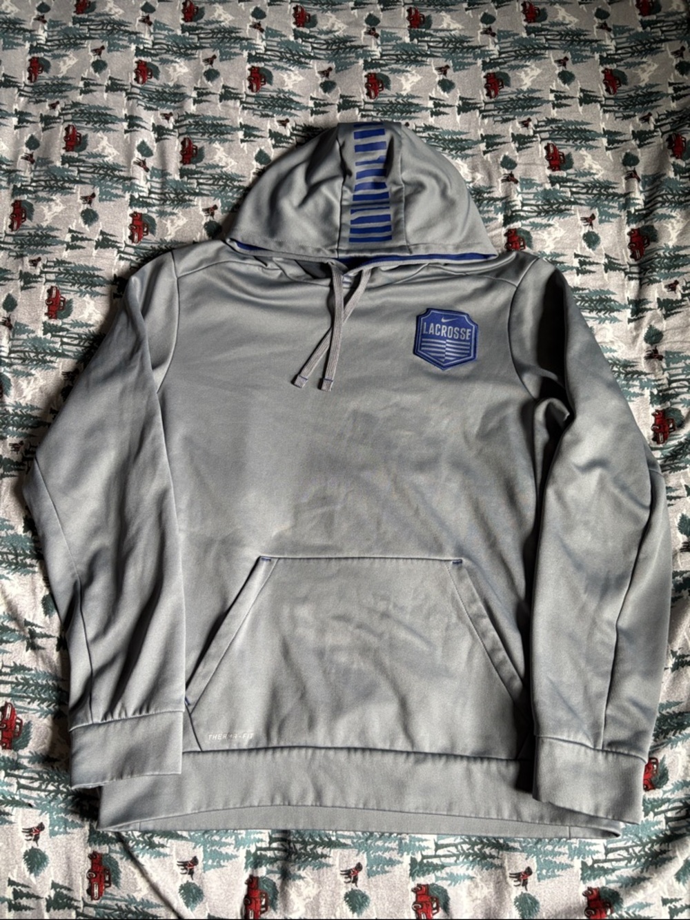 Nike Lacrosse Gray Men's Pullover Hoodie